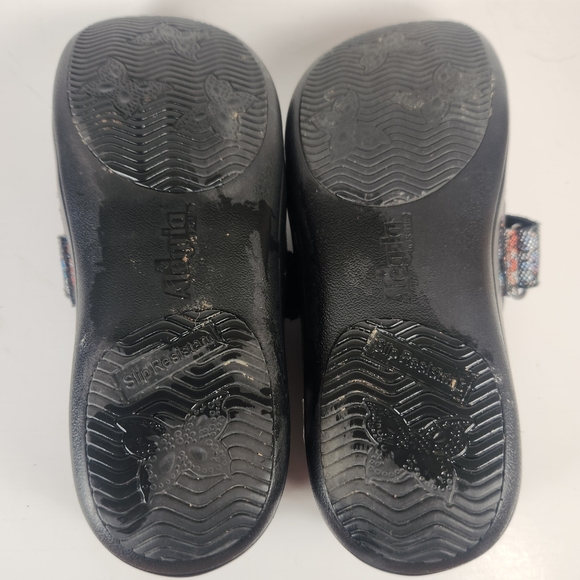 ALEGRIA Women's Joleen Shoes Size 7 Leather Mosaic Daisy Slip On Comfort Clogs - Picture 9 of 13